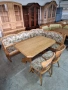 К-т Масивен Кухненски Ъгъл с Разтегателна Трапезна Маса и 2бр.Стола-внос от Германия!, снимка 1