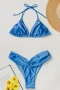 Дамски бански в синьо, снимка 3
