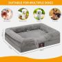 Легло за малки кучета ASHAL, меко, удобно пухкаво с неплъзгащо се дъно, сиво (60x46x15 см), S, снимка 7