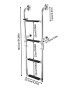 Стълба за лодка, 4 стъпала, неръждаема стомана, сгъваема, сребриста. 88 см, снимка 2