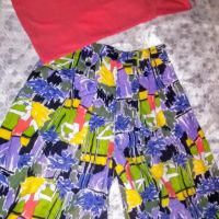 💜💚Дамски чисто нов шарен полапанталон с подарък блуза-С,М,Л💚💜, снимка 1 - Къси панталони и бермуди - 45437540