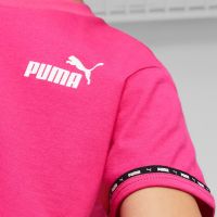 Детска тениска PUMA Power Tape Relaxed Fit Tee Pink, снимка 3 - Детски тениски и потници - 45750163
