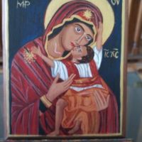 Икона на св. Богородица с Младенеца, снимка 3 - Икони - 41665056