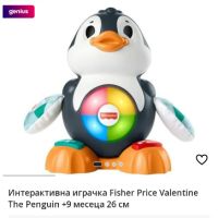 Интерактивна бебешка играчка пингвин Fisher Price Valentine The Penguin , снимка 7 - Музикални играчки - 45489795