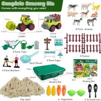 Aliex Magic Play Sand Set Комплект кутия с пясък и аксесоари за ферма, играчка за деца 3-8 г., снимка 5 - Образователни игри - 45495760