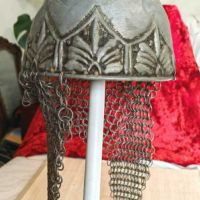 Уникален Старинен Шлем Участвал в Битки, снимка 3 - Антикварни и старинни предмети - 45523613
