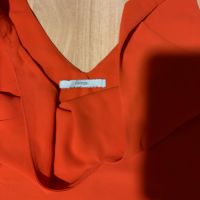 Рокля Оранжево-червена,George, коприна, два пласта плат ГО-100, дълж-95см., снимка 3 - Рокли - 43478537