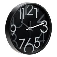 Стенен часовник Liberta, Матов, Черен, 30 см, снимка 2 - Стенни часовници - 45702090