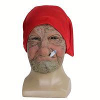 Латексова маска,забавна пушеща баба стара нана, снимка 2 - Други - 46103860