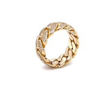 Златен дамски пръстен 6,98гр. размер:58 14кр. проба:585 модел:23084-1, снимка 4 - Пръстени - 44970443