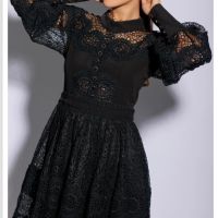 Дамска черна рокля, снимка 2 - Рокли - 46200842
