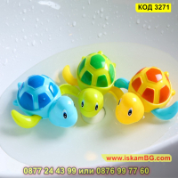 Плуваща костенурка за баня, детска играчка за баня - КОД 3271, снимка 2 - Други - 44955324