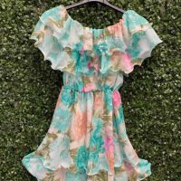 Феерични флорални дамски рокли от шифон , снимка 3 - Рокли - 45509092