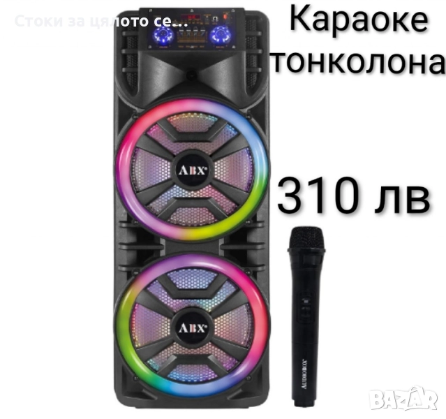 Караоке тонколона 2х12", 3600mAh , снимка 1