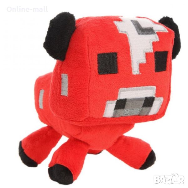 Плюшена играчка Майнкрафт Крава, Minecraft Mooshroom, 20см, снимка 1