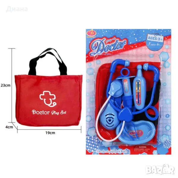 Образователен детски докторски комплект с чанта за деца на възраст над 3 години, снимка 1