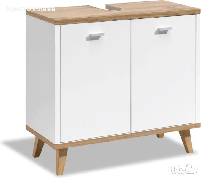 Нов шкаф за баня за под мивка Бял Чисто нов, снимка 1