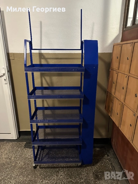 Метален стелаж с 5 кошници, снимка 1