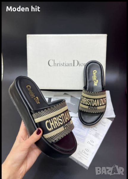 Christian Dior чехли на платформа висок клас реплика, снимка 1