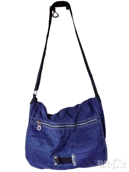 Чанта през рамо, 4 отделения, Унисекс, Синя, 39х27х10 см, снимка 1