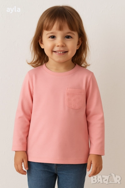 🦩Блуза с дантелено джобче🦩, снимка 1