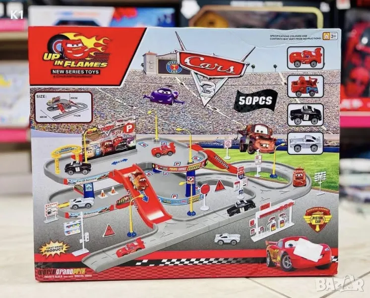 Голяма писта на МакКуин, McQueen писта с колички, The Cars, снимка 1