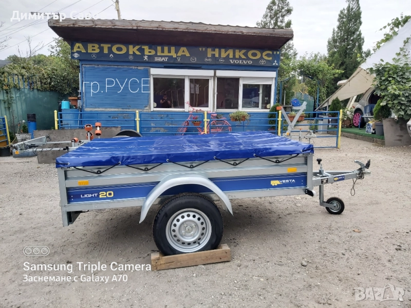 Туристическо, самосвално ремарке VESTA LIGHT 20 с плосък брезент, снимка 1
