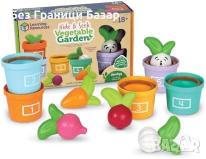 Нова Цветна Градинска Играчка с Зеленчуци и Заек - Образователна играчка деца, снимка 1