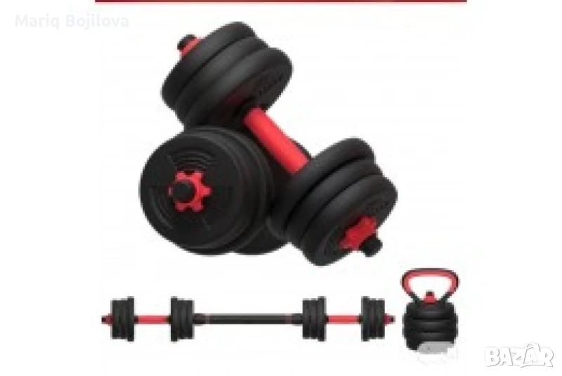 Тренировъчен комплект – тежести, лост и принадлежности , снимка 1