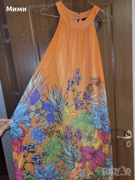 Дълга оранжева рокля, снимка 1