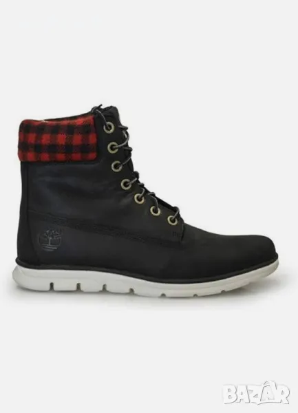 Mens Timberland Wedge Black Checkered Boots A14Q7, снимка 1