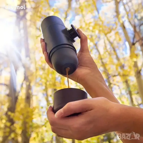 Мини еспресо машина, Портативна, Ръчна кафемашина за пътуване 70 мл, снимка 1