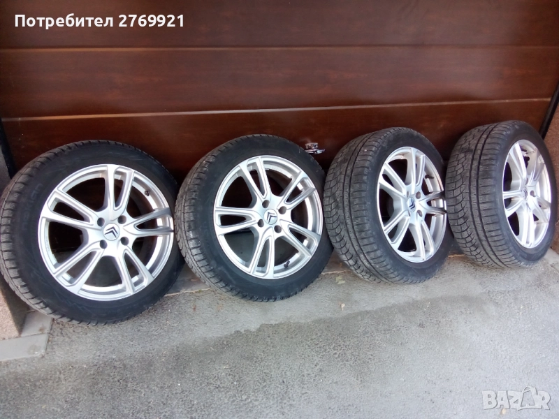 Зимни гуми с джанти 225/50R17 за Citroen и Peugeot 4x108 65.1 ЕТ16, снимка 1