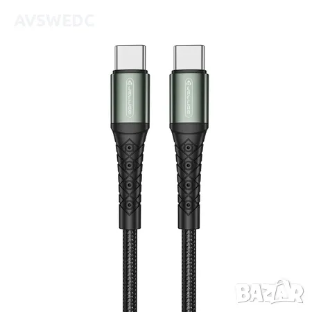 Кабел USB-C-USB-C JELLICO 60W 1 метър черен, снимка 1