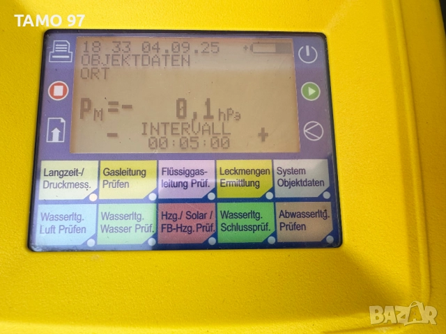 Rau DPG 07 Touch - Професионален измервателен уред за природен газ, вода, отпадъчни води, снимка 12 - Други инструменти - 51609562