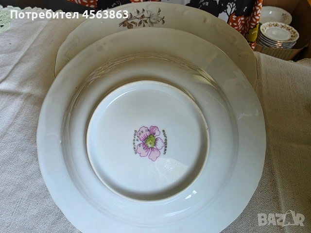 Дълбоки порцеланови чинии , снимка 2 - Чинии - 51652535