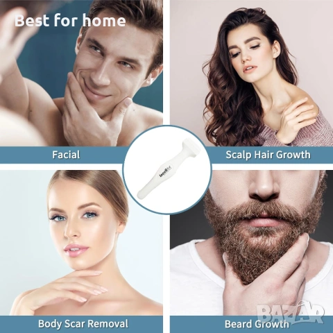 INCELLICE Derma Stamp Derma Stamp 1.5 мм 175 титаниеви игли за коса и брада, снимка 5 - Друга електроника - 53679484