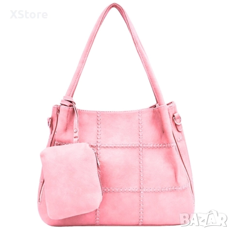 Елегантна и практична дамска чанта с включено портмоне, снимка 6 - Чанти - 52585194