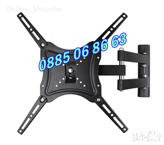 Въртяща стойка за телевизор за стена 14-55", подвижна стойка до 50кг, снимка 6 - Стойки, 3D очила, аксесоари - 52502695