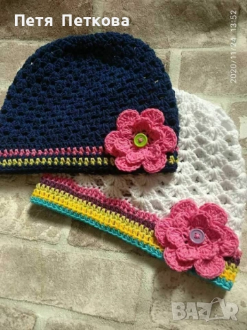 Детски шапки за пролет-есен, снимка 3 - Детски рокли и поли - 53872189