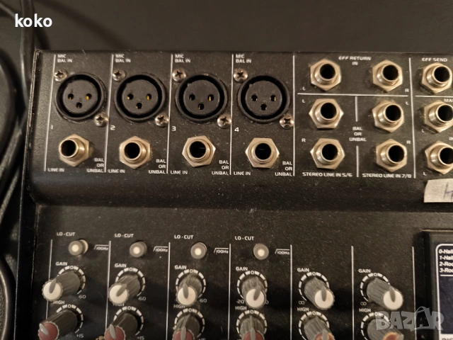Миксер пулт смесител професионален 8 канален , снимка 5 - Ресийвъри, усилватели, смесителни пултове - 53357340