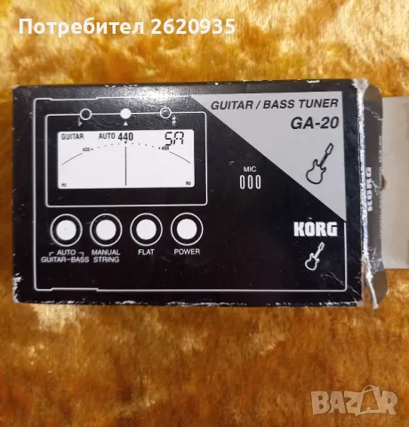 Бас тунер за китара KORG GA-20 Japan , снимка 1 - Китари - 46894048