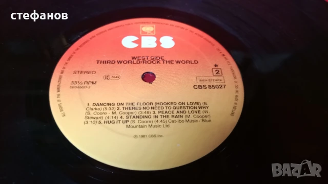Дългосвиреща грамофонна плоча на EAST SIDЕ  „third world/rock the world”, Холандия, снимка 8 - Грамофонни плочи - 51041345