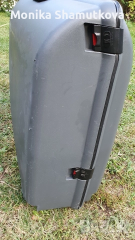 Голям куфар с колелца сив цвят, снимка 3 - Куфари - 52577305