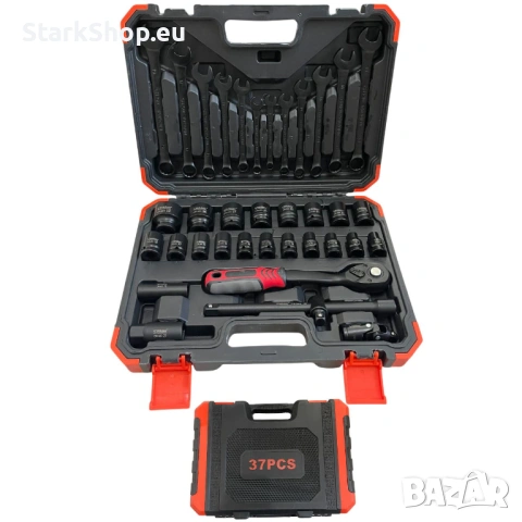 Професионално Ударно гедоре 1/2" 37 части STAHLMAYER куфар вложки, снимка 3 - Гедорета - 53858371