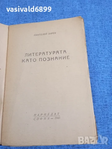 Панталей Зарев - Литературата като познание , снимка 4 - Специализирана литература - 51387808