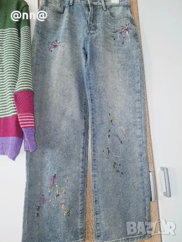 Нова блуза и дънки с бродерия , снимка 6 - Блузи с дълъг ръкав и пуловери - 53823565