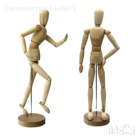 Манекен от дърво 20см., снимка 3 - Декорация за дома - 53621732