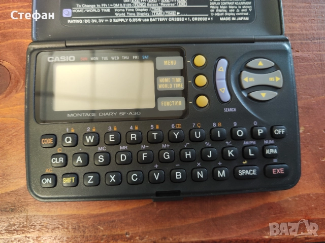 Цифров дневник с калкулатор CASIO SF-A30 В отлично техническо и визуално състояние., снимка 5 - Друга електроника - 51972694