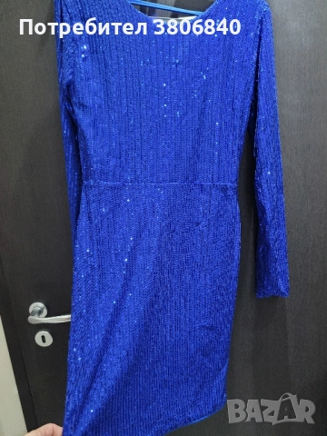 Нова рокля с етикет за празниците с пайети, снимка 3 - Рокли - 52540259